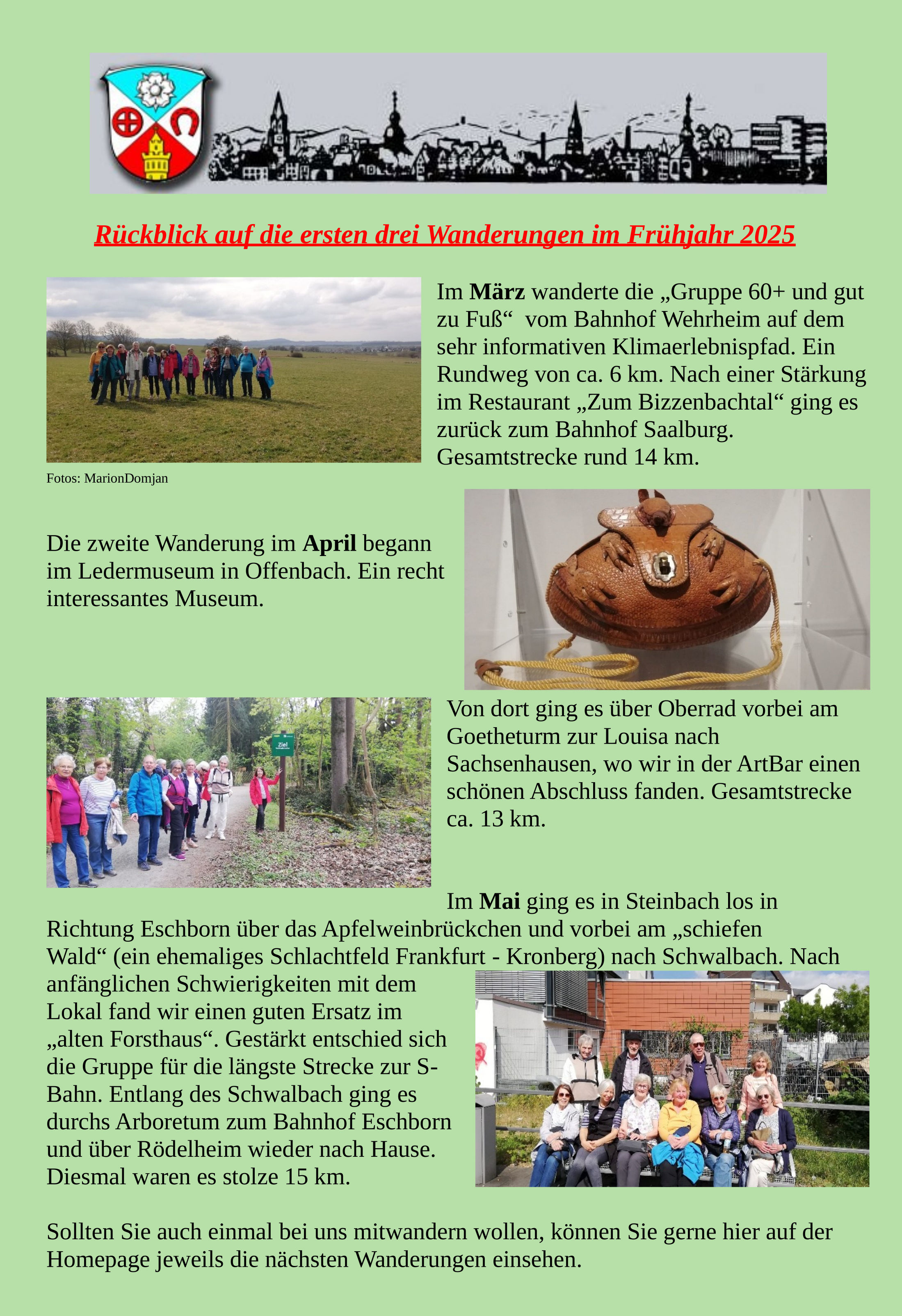 2025 Rüclblicke Frühjahr
